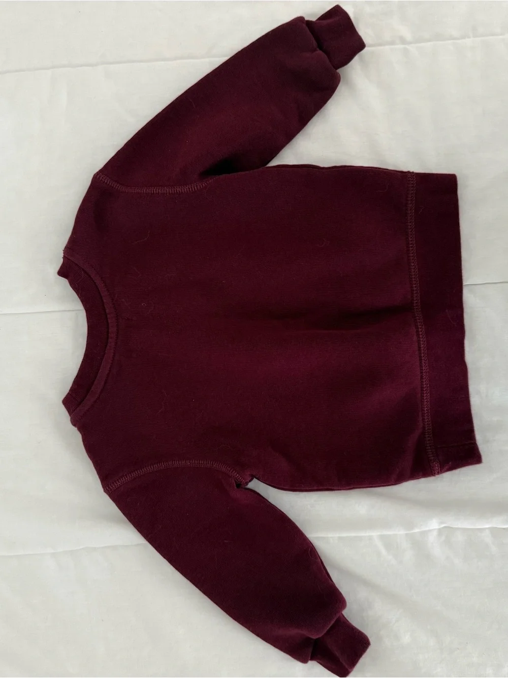Ralph Lauren Kids Burgundy Crewneck Sweatshirt with Green Pony